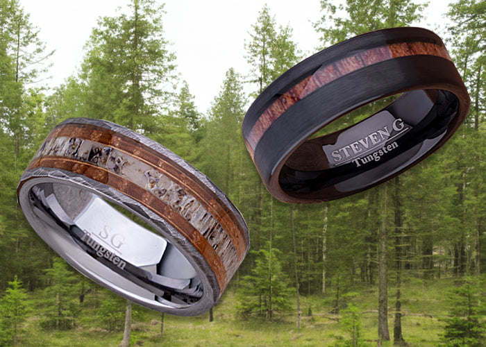 The pros and cons of wedding bands with wood combinations unique grains and color for men and women