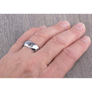 Tungsten Mens Wedding Band 8mm - TCR023 unique engagement or anniversary ring for husband Steven G Designs Ltd
