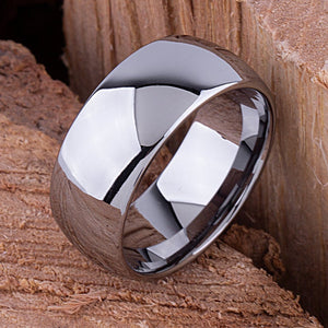 Tungsten Wedding Ring High Polish 10mm - TCR048 traditional men's engagement ring or promise band for boyfriend Steven G Designs Ltd