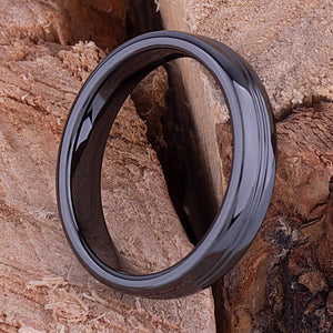 Men's Ceramic Engagement Ring - 5mm Width CER075-8 men’s wedding ring or engagement band, promise ring or anniversary ring gift for him - Steven G Designs