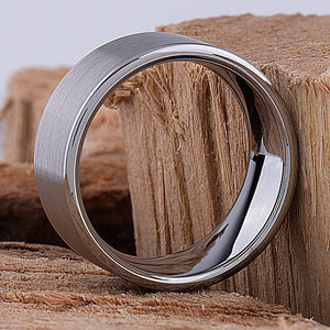 Flat Tungsten Wedding Ring 10mm - TCR063 traditional men’s wedding or engagement ring or promise band for him