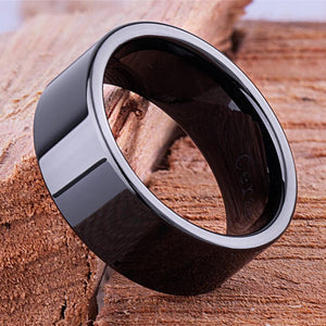 Men's Ceramic Wedding Ring 9mm Width CER058-8 men’s wedding ring or engagement band, promise ring or anniversary ring gift for him - Steven G Designs