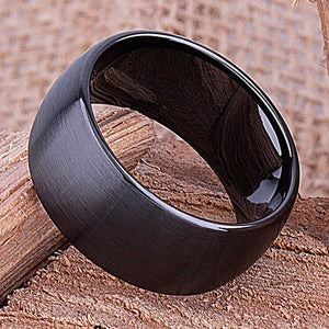 Men's Ceramic Traditional Engagement Ring - 11mm Width CER079-7.5 men’s wedding ring or engagement band, promise ring or anniversary ring gift for him - Steven G Designs