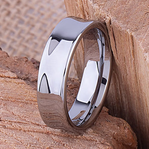 Tungsten Ring Concave Shaped 7mm - TCR026 unique engagement or promise ring for boyfriend Steven G Designs Ltd