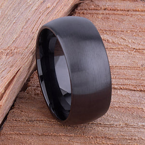 Men's Black Ceramic Wedding Ring - 10mm Width CER036-7 men’s wedding ring or engagement band, promise ring or anniversary ring gift for him - Steven G Designs
