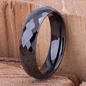 Ceramic Mens Wedding Band - 6mm Width CER030-8 men’s wedding ring or engagement band, promise ring or anniversary ring gift for him - Steven G Designs