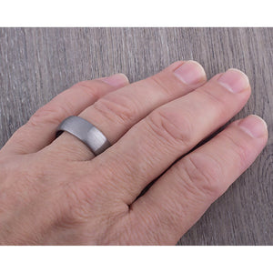 Tungsten Wedding Ring Satin Finish 8mm - TCR054 traditional men's engagement band or promise ring for boyfriend Steven G Designs Ltd