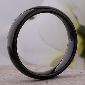 Men's or Women's Black Tungsten Ring - 6mm Width - TCR129