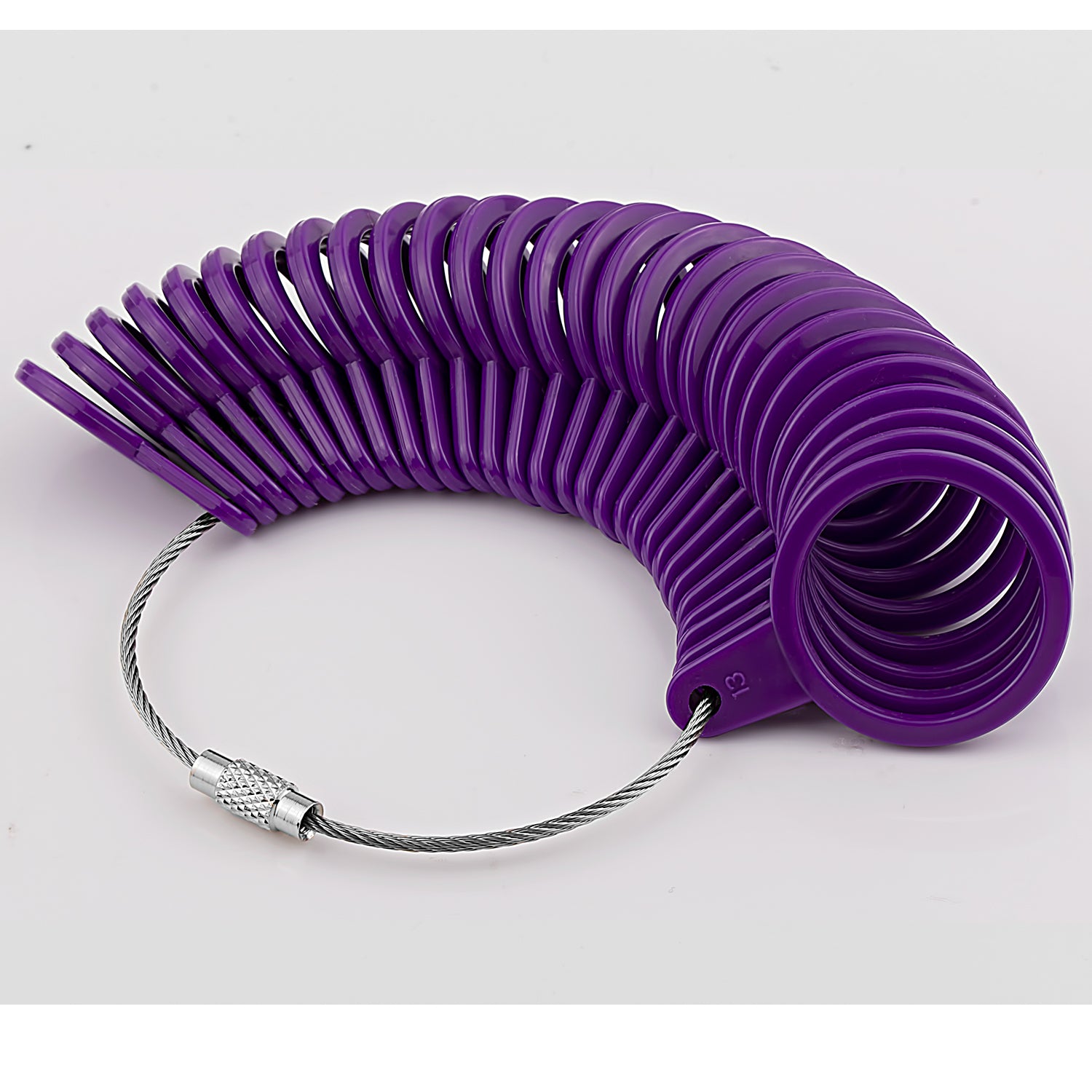  N/A Reusable Plastic Ring Jewelry Finger Sizer Measuring Tool  Detachable Ring Sizer Gauge(Purple) : Arts, Crafts & Sewing