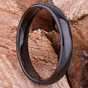 Black Tungsten Ring Unisex 4mm - TCR029 traditional engagement or promise ring for boyfriend Steven G Designs Ltd