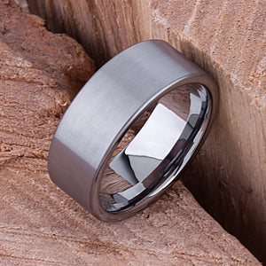 Tungsten Wedding Ring Satin Surface 9mm - TCR059 traditional men’s wedding or engagement ring or promise band for him