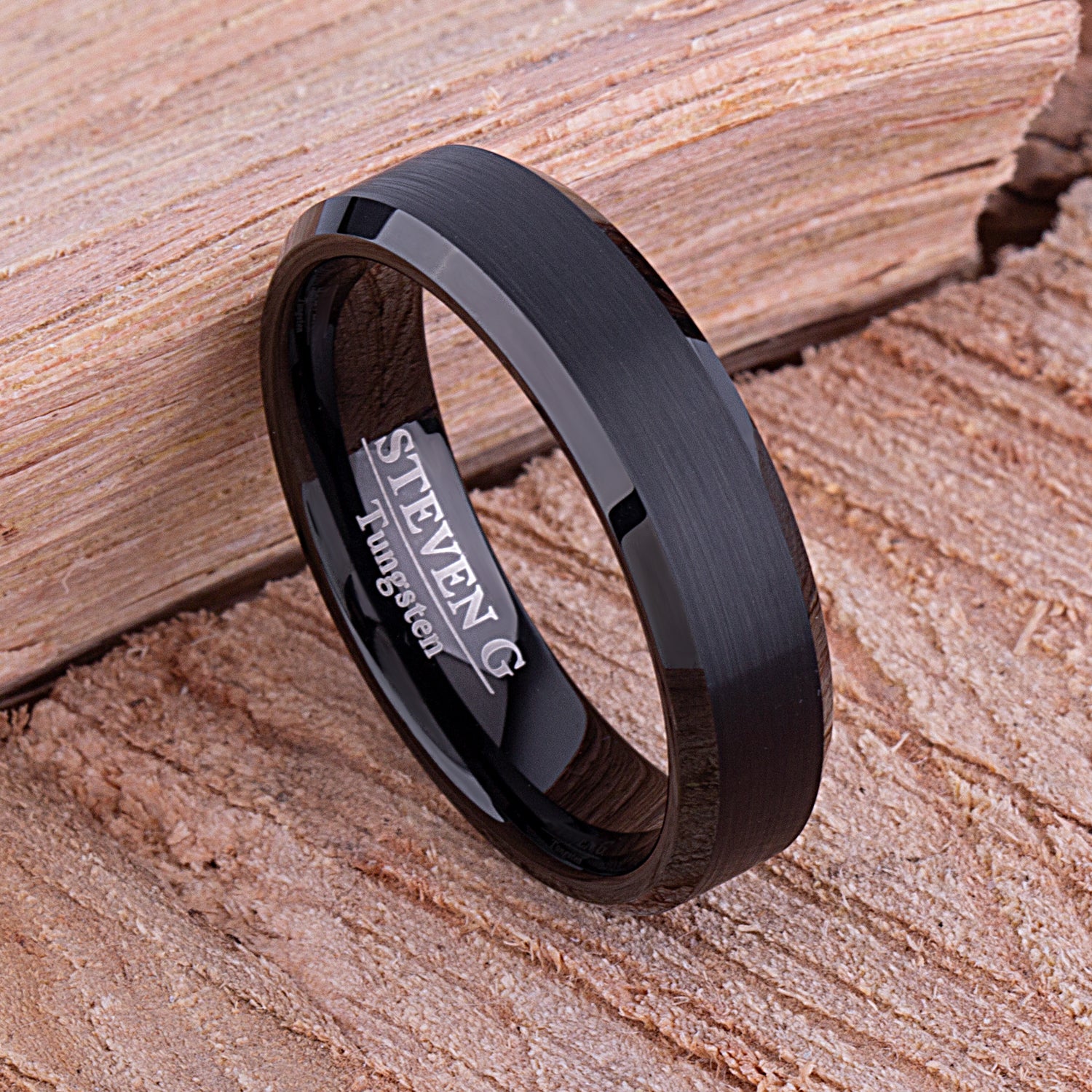 Men's Black Tungsten Wedding Rings - Strong and Comfortable