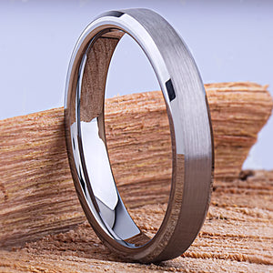 Tungsten Unisex Wedding Band  4mm - TCR139 traditional men’s wedding or engagement band or promise ring for boyfriend