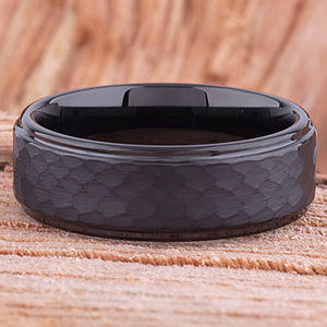 Black Tungsten Ring 8mm - TCR141 black men’s wedding or engagement band or promise ring for boyfriend