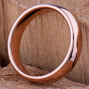 Tungsten Ring with Rose Gold - 6mm Width - TCR154
