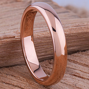 Tungsten Ring with Rose Gold - 4mm Width - TCR157
