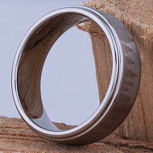 Forest Tungsten Band for Wedding or Engagement 8mm Wide, Mens Promise Ring, Anniversary Band For Man or Woman, Tungsten Ring Tree Design