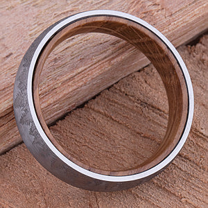 Tungsten Ring with Whiskey Barrel - 6mm Width - TCR169