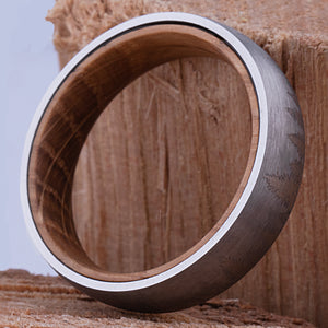 Tungsten Ring with Whiskey Barrel - 6mm Width - TCR169