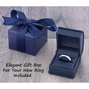 Tungsten Wedding Band or Engagement Ring 8mm Wide Black Plating Natural Padauk Wood Inlay