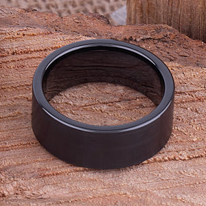 Ceramic Men's Traditional Wedding Ring - 9mm Width CER084-7.5 men’s wedding ring or engagement band, promise ring or anniversary ring gift for him - Steven G Designs