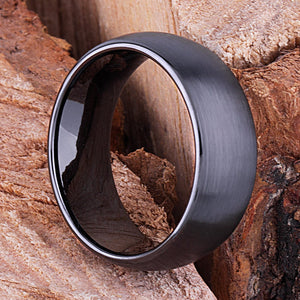Ceramic Traditional Men's Engagement Ring - 9mm Width CER077-8 men’s wedding ring or engagement band, promise ring or anniversary ring gift for him - Steven G Designs