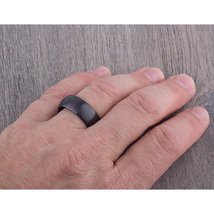 Ceramic Traditional Men's Engagement Ring - 9mm Width CER077-8 men’s wedding ring or engagement band, promise ring or anniversary ring gift for him - Steven G Designs