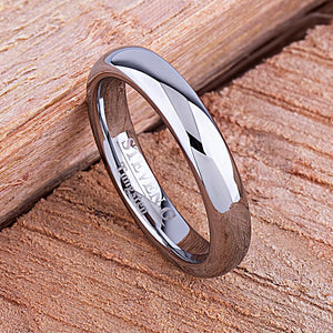 Tungsten Unisex Wedding Band 4mm - TCR006 traditional engagement or promise ring Steven G Designs Ltd