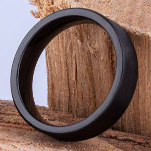Black Tungsten Ring 6mm - TCR127 traditional black men’s wedding or engagement band or anniversary ring