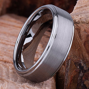 Tungsten Wedding Ring 8mm - TCR068 traditional men’s wedding or engagement ring or promise band for him