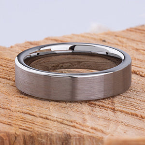 Tungsten Promise Ring Satin Surface 6mm - TCR053 traditional men's engagement band or anniversary band for husband Steven G Designs Ltd