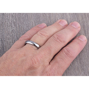 Tungsten Unisex Wedding Ring 4.5mm - TCR075 traditional unisex wedding or engagement band or promise ring for him