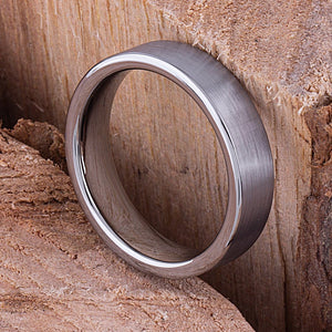 Tungsten Promise Ring Satin Surface 6mm - TCR053 traditional men's engagement band or anniversary band for husband Steven G Designs Ltd