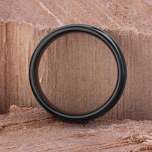 Tungsten Ring with Black Plating 8mm - TCR087 black men’s wedding or engagement band or promise ring for boyfriend