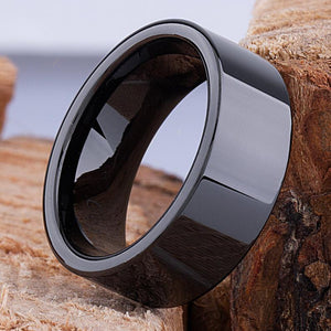 Men's Ceramic Wedding Ring 9mm Width CER058-8 men’s wedding ring or engagement band, promise ring or anniversary ring gift for him - Steven G Designs