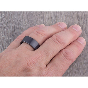 Ceramic Men's Traditional Wedding Ring - 9mm Width CER084-7.5 men’s wedding ring or engagement band, promise ring or anniversary ring gift for him - Steven G Designs