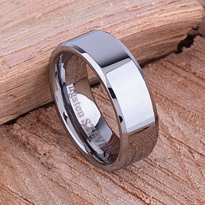Tungsten Men's Wedding Ring 8mm - TCR035 unique engagement or anniversary ring for husband Steven G Designs Ltd